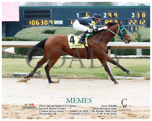 Memes - 01-26-24 R01 Op Action Oaklawn Park