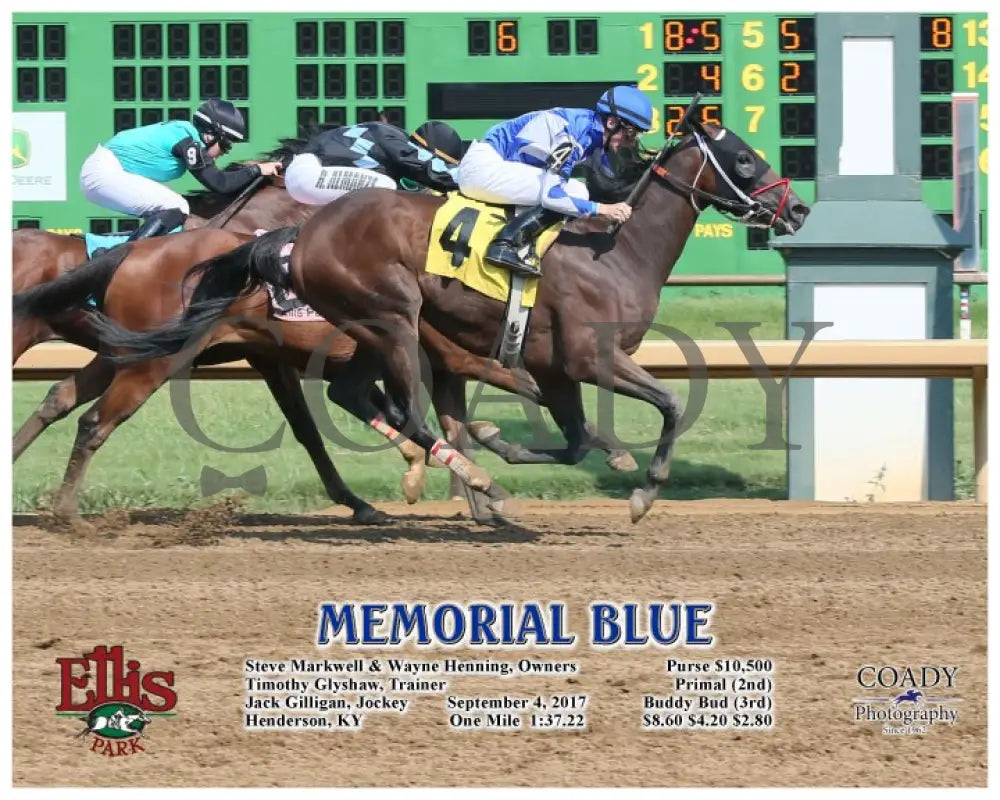 Memorial Blue - 090417 Race 06 Elp A Ellis Park