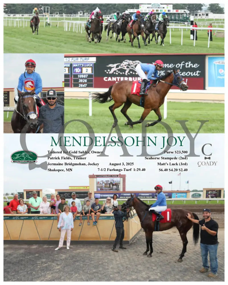 MENDELSSOHN JOY - 08-03-25 - R06 - CBY Canterbury Park