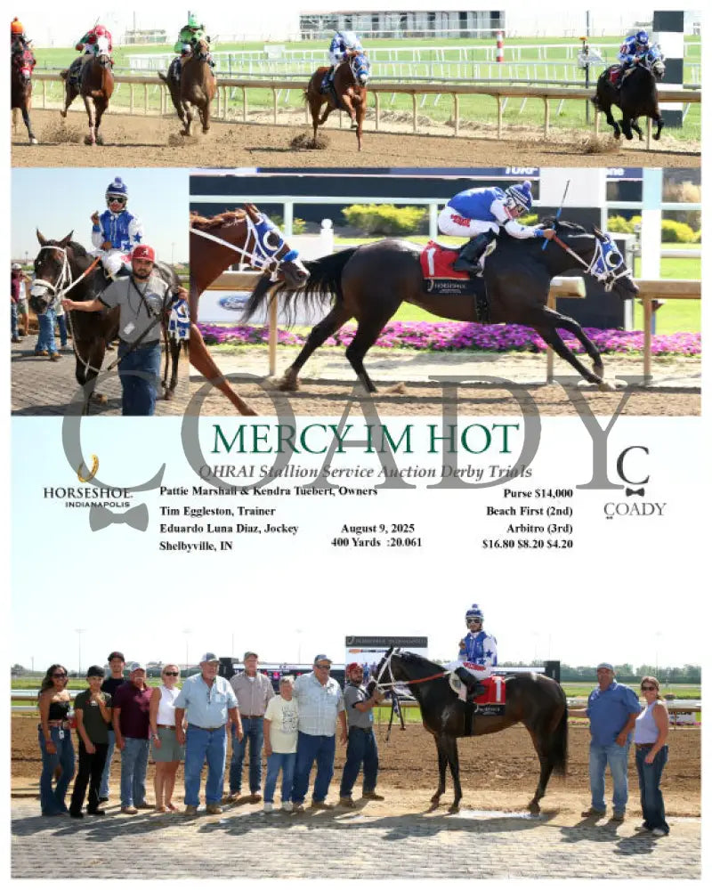 MERCY IM HOT - QHRAI Stallion Service Auction Derby Trials - 08-09-25 - R01 - IND Indiana Grand