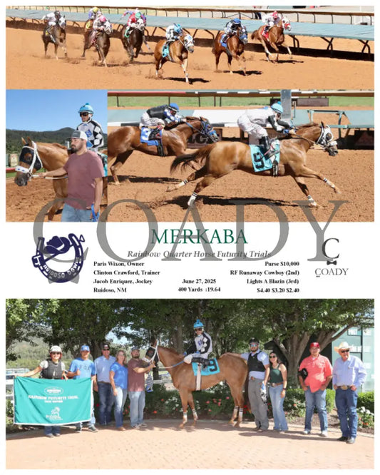 MERKABA - Rainbow Quarter Horse Futurity Trials - 06-27-25 - R14 - RUI Ruidoso Downs