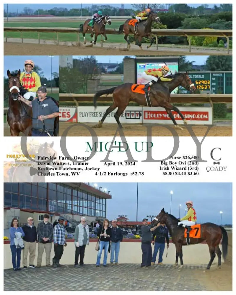 Mic’d Up - 04 - 19 - 24 R01 Ct Hollywood Casino At Charles Town Races