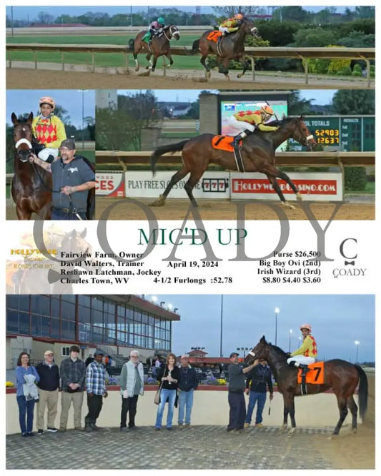 Mic’d Up - 04 - 19 - 24 R01 Ct Hollywood Casino At Charles Town Races