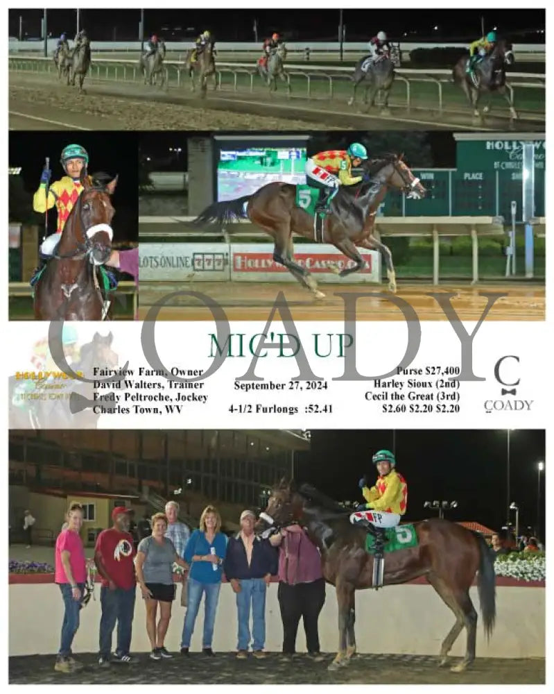 Mic’d Up - 09-27-24 R02 Ct Hollywood Casino At Charles Town Races