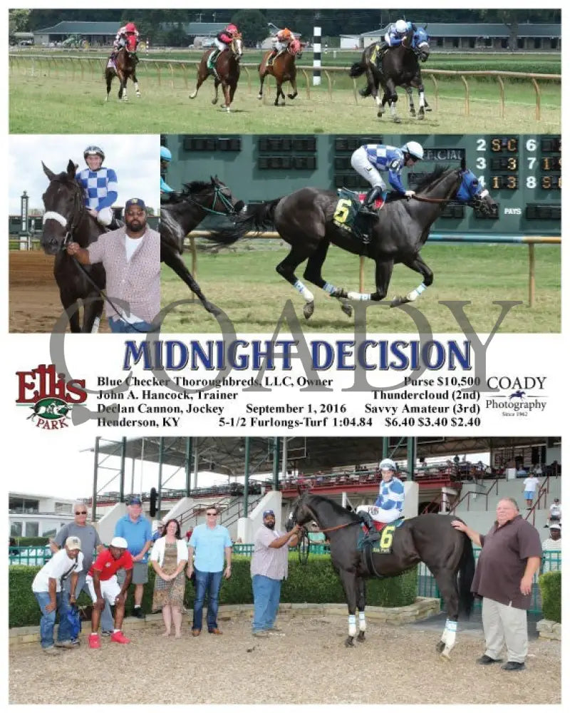 Midnight Decision - 090116 Race 03 Elp Ellis Park