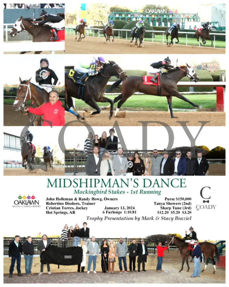 Midshipman’s Dance - Mockingbird Stakes 1St Running 01-13-24 R09 Op Oaklawn Park