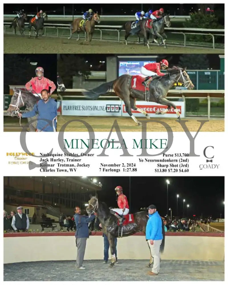 Mineola Mike - 11-02-24 R03 Ct Hollywood Casino At Charles Town Races