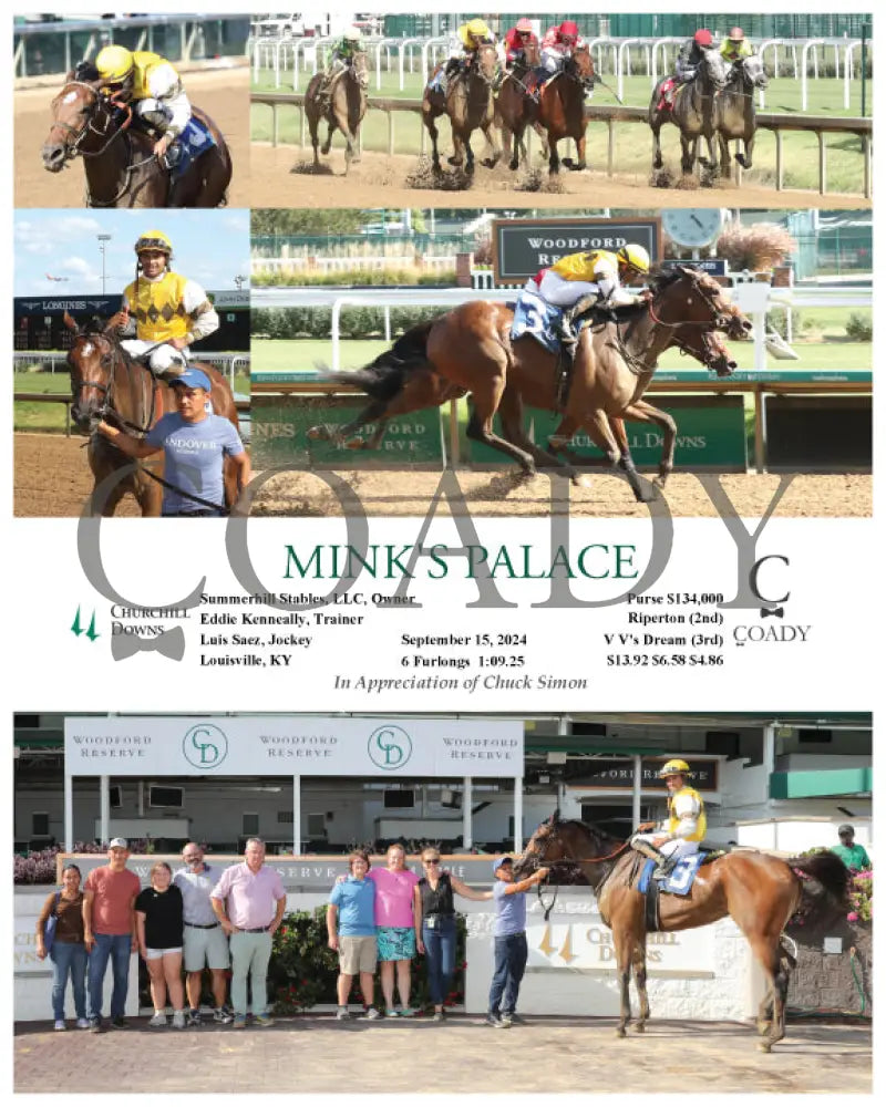 Mink’s Palace - 09-15-24 R08 Cd Churchill Downs