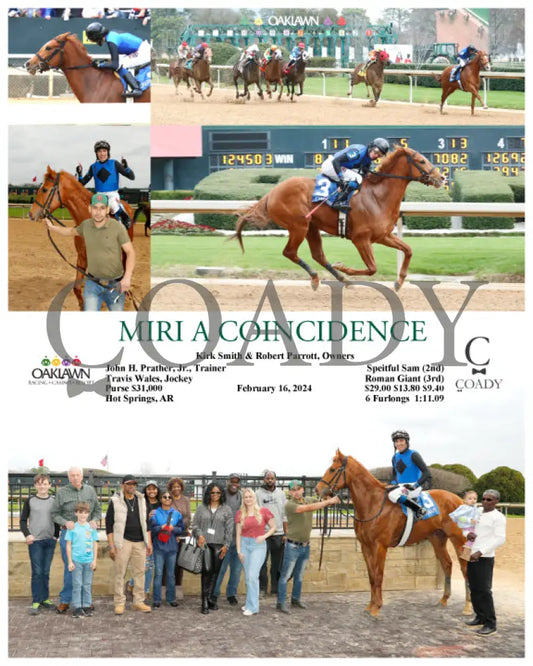 Miri A Coincidence - 02-16-24 R03 Op Oaklawn Park