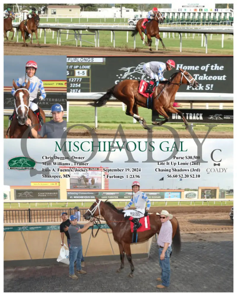 Mischievous Gal - 09-19-24 R01 Cby Kentucky Downs