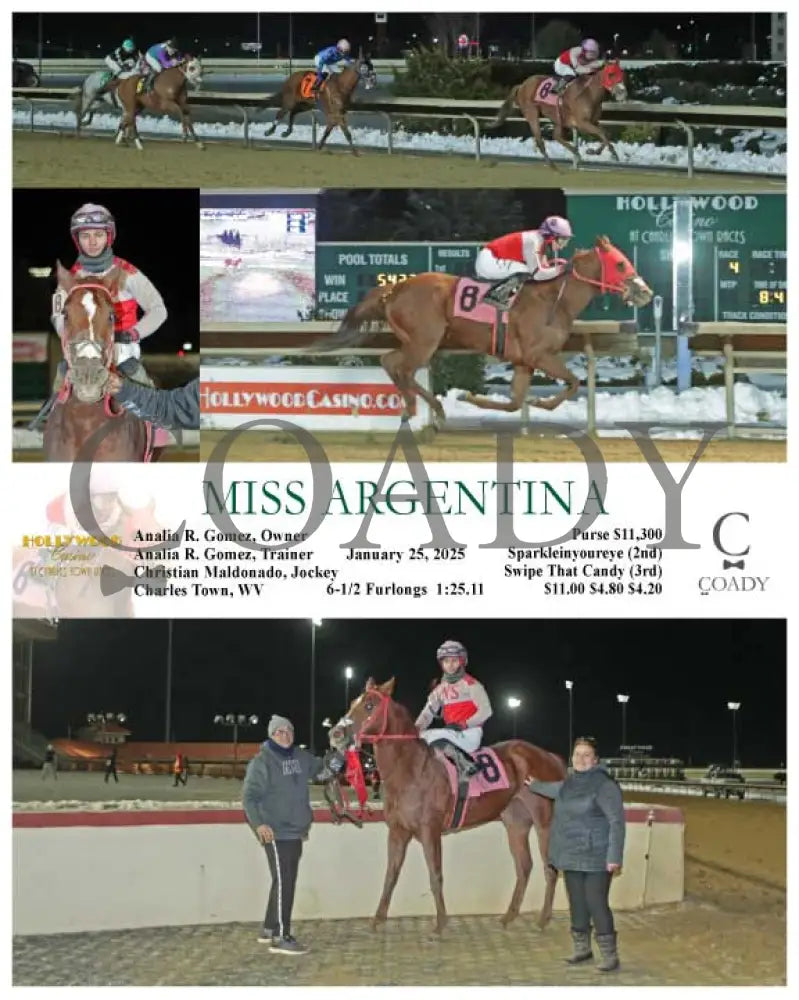 Miss Argentina - 01-25-25 R04 Ct Hollywood Casino At Charles Town Races