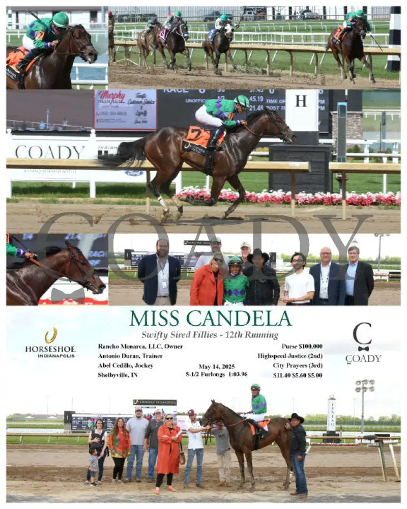 MISS CANDELA - Swifty Sired Fillies - 12th Running - 05-14-25 - R06 - IND Indiana Grand