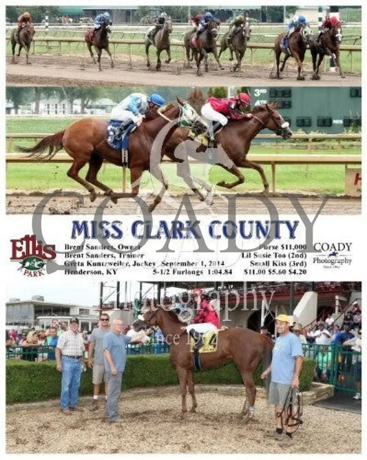 Miss Clark County - 090114 Race 03 Elp Ellis Park