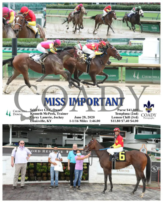Miss Important - 06-28-20 R01 Cd Churchill Downs