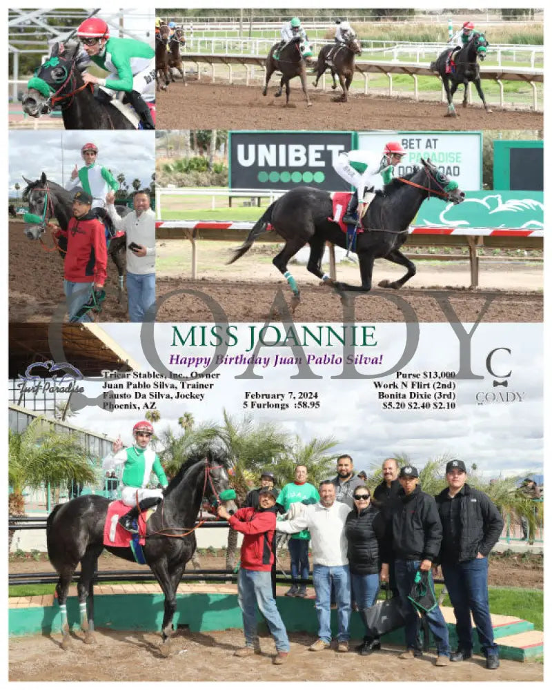 Miss Joannie - Happy Birthday Juan Pablo Silva! 02-07-24 R03 Tup Turf Paradise