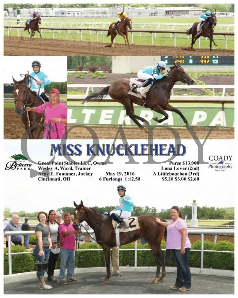 Miss Knucklehead - 051916 Race 02 Btp Belterra Park