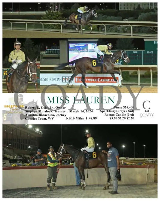 Miss Lauren - 03 - 14 - 24 R04 Ct Hollywood Casino At Charles Town Races