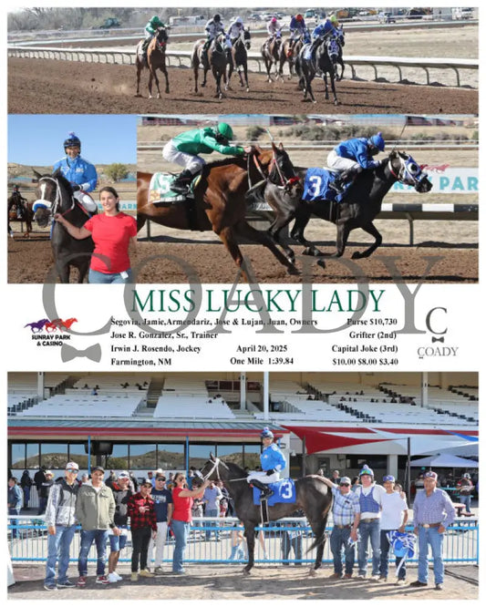 MISS LUCKY LADY - 04-20-25 - R09 - SRP SunRay Park