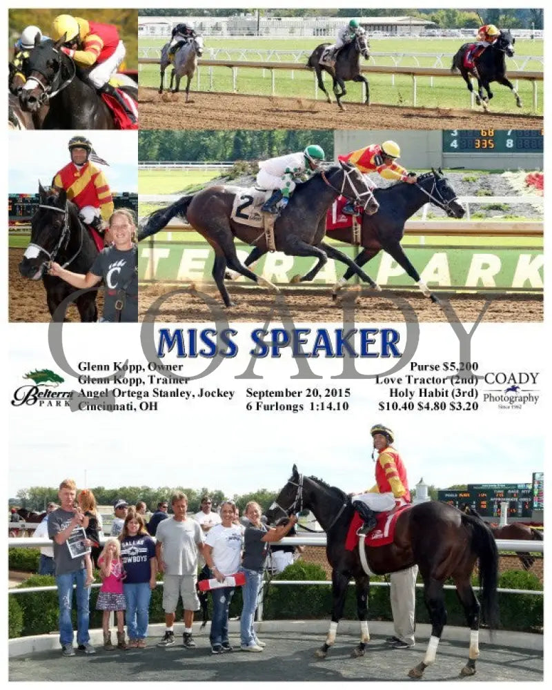 Miss Speaker - 092015 Race 03 Btp Belterra Park