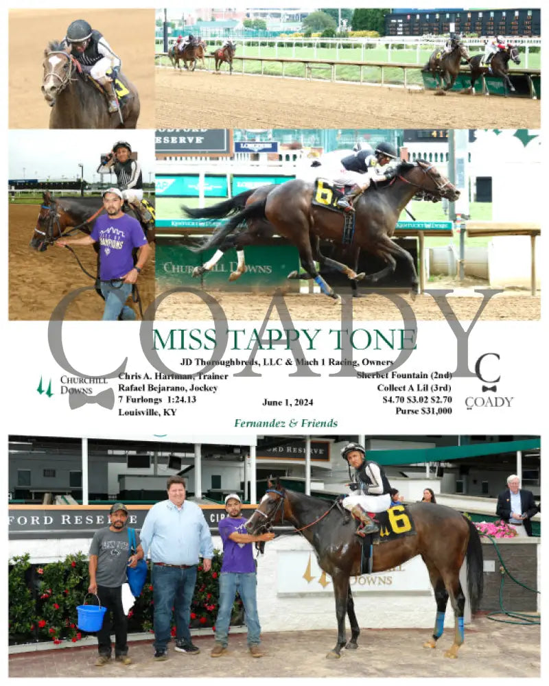 Miss Tappy Tone - 06-01-24 R01 Cd Churchill Downs