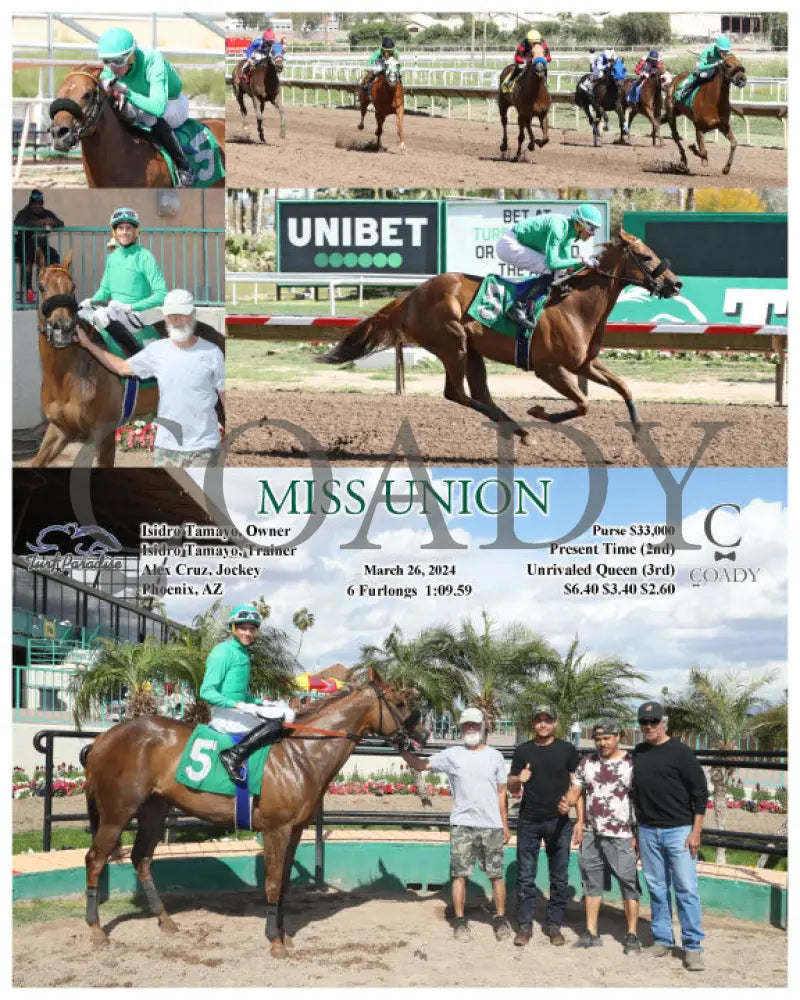 Miss Union - 03 - 26 - 24 R04 Tup Turf Paradise