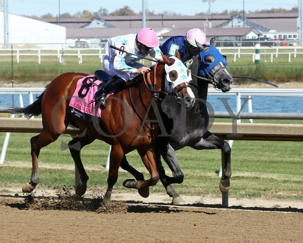 Mondavila - Crown Ambassador 26Th Running 10-26-24 R05 Horseshoe Indiana Finish 02 Sammantha Pagels