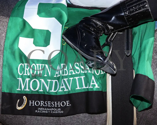 Mondavila - Crown Ambassador 26Th Running 10-26-24 R05 Horseshoe Indiana Saddle Towel 01 Sammantha