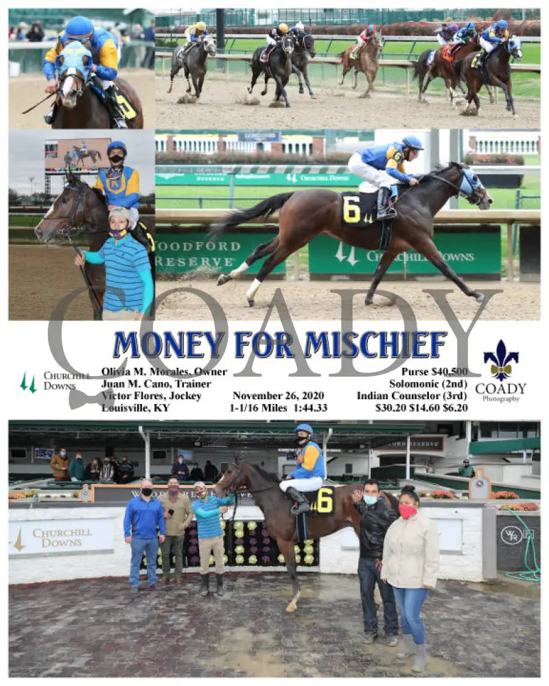 Money For Mischief - 11-26-20 R06 Cd Churchill Downs