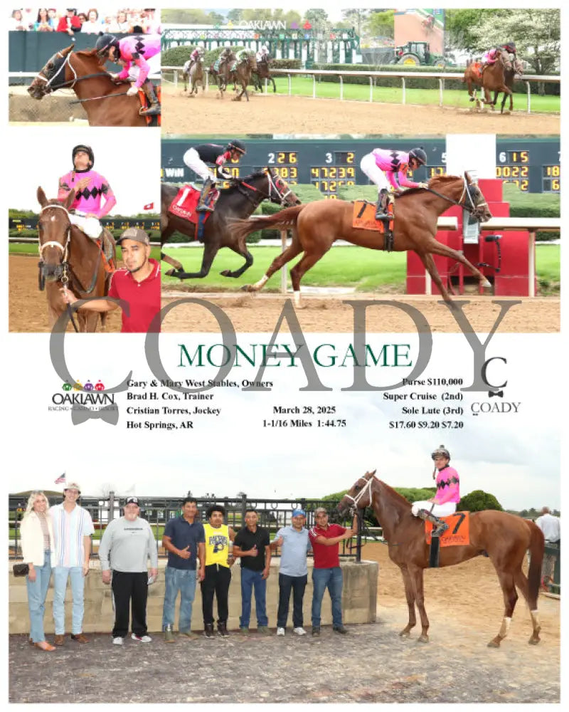 MONEY GAME - 032825 - Race 09 - OP Oaklawn Park
