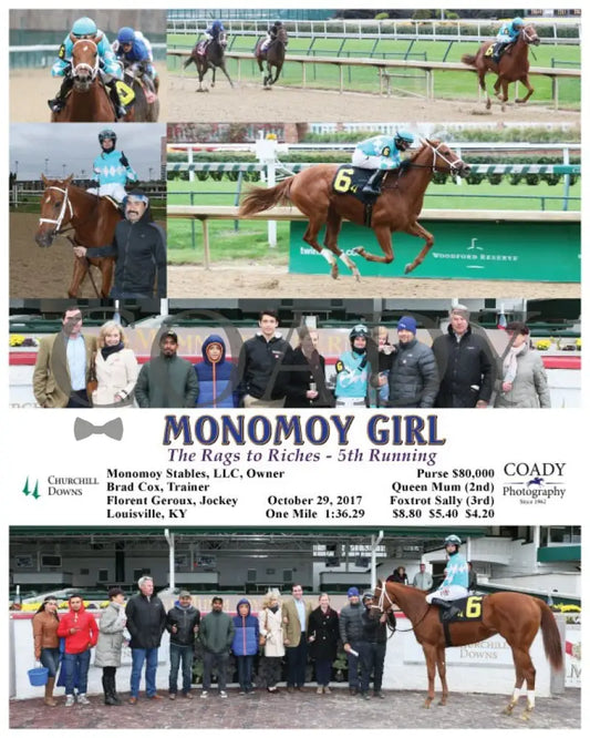Monomoy Girl - The Rags To Riches 5Th Running 10-29-17 R08 Cd Churchill Downs