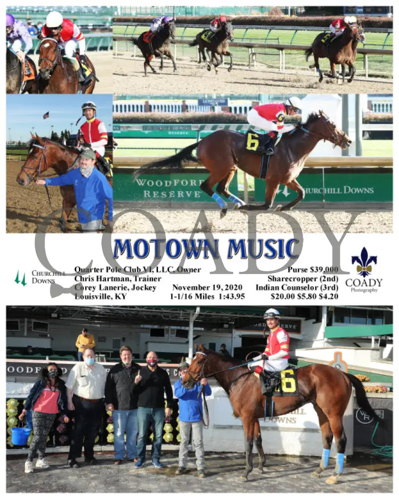 Motown Music - 11-19-20 R05 Cd Churchill Downs