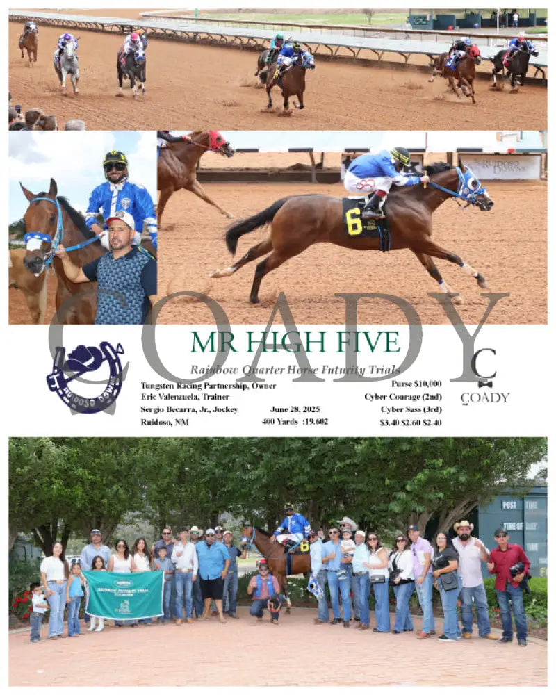 MR HIGH FIVE - Rainbow Quarter Horse Futurity Trials - 06-28-25 - R07 - RUI Ruidoso Downs