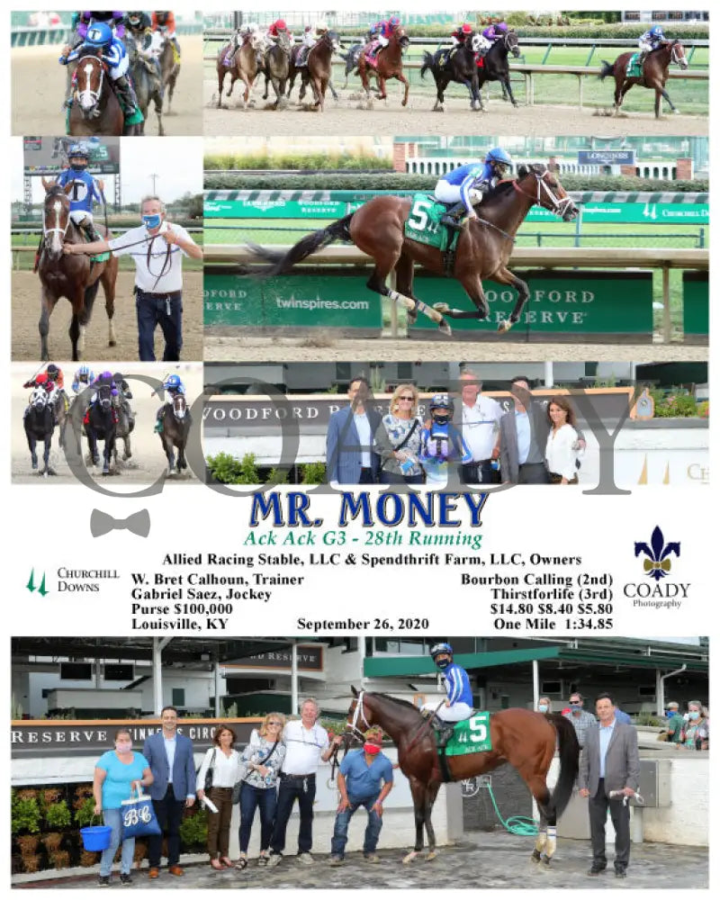 Mr. Money - Ack G3 28Th Running 09-26-20 R09 Cd Churchill Downs