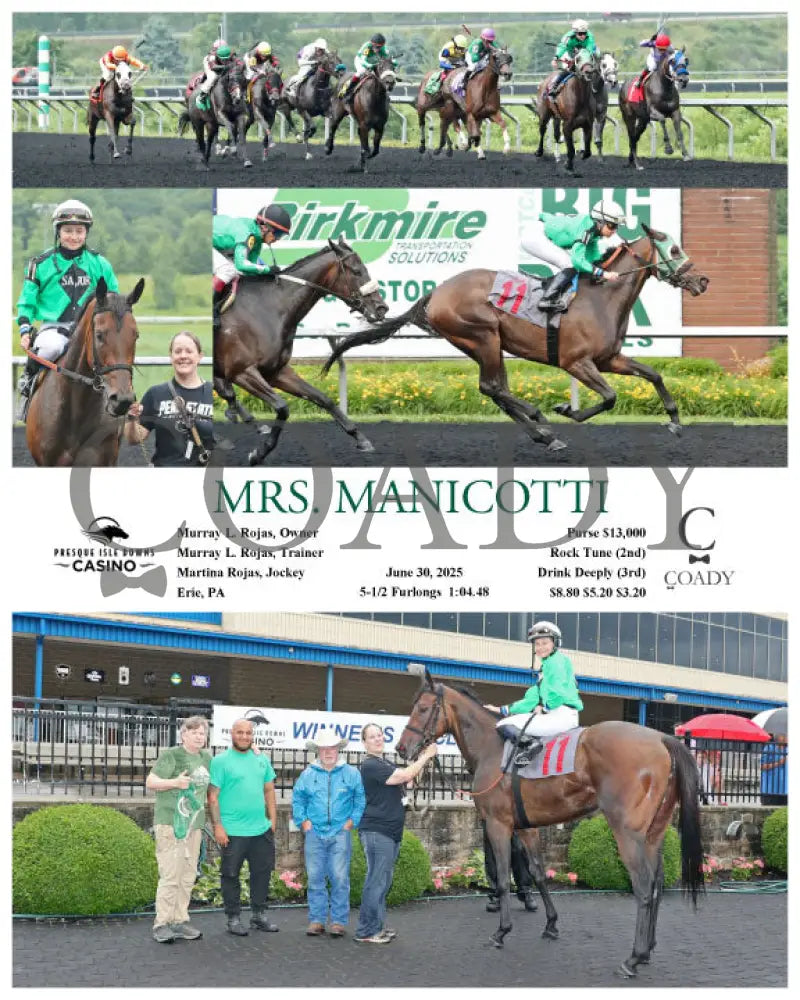 MRS. MANICOTTI - 06-30-25 - R08 - PID Presque Isle Downs