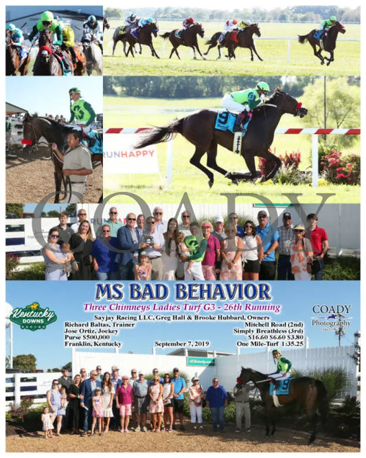Ms Bad Behavior - Three Chimneys Ladies Turf G3 26Th Running 09-07-19 R08 Kd Kentucky Downs