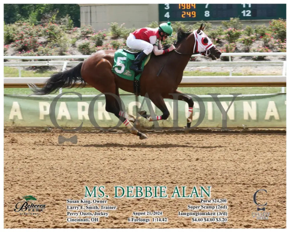 Ms. Debbie Alan - 082124 Race 03 Btp Action Belterra Park