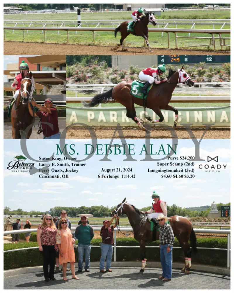Ms. Debbie Alan - 082124 Race 03 Btp Belterra Park