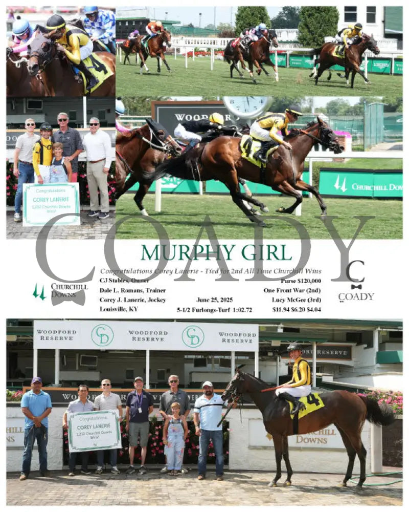 MURPHY GIRL - Congratulations Corey Lanerie - Tied for 2nd All Time Churchill Wins - 06-25-25 - R09 - CD Churchill Downs