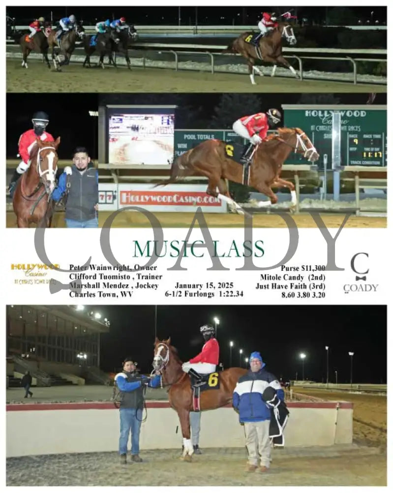 Music Lass - 01-15-25 R09 Ct Hollywood Casino At Charles Town Races