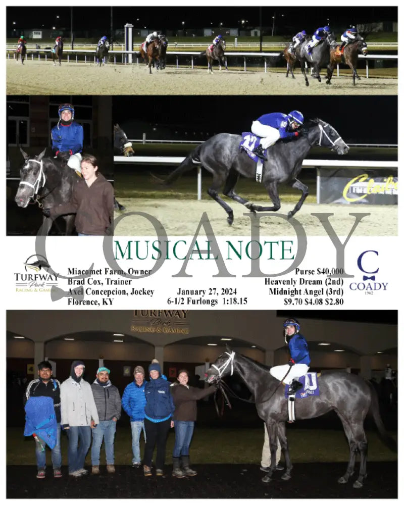Musical Note - 01-27-24 R10 Tp Turfway Park