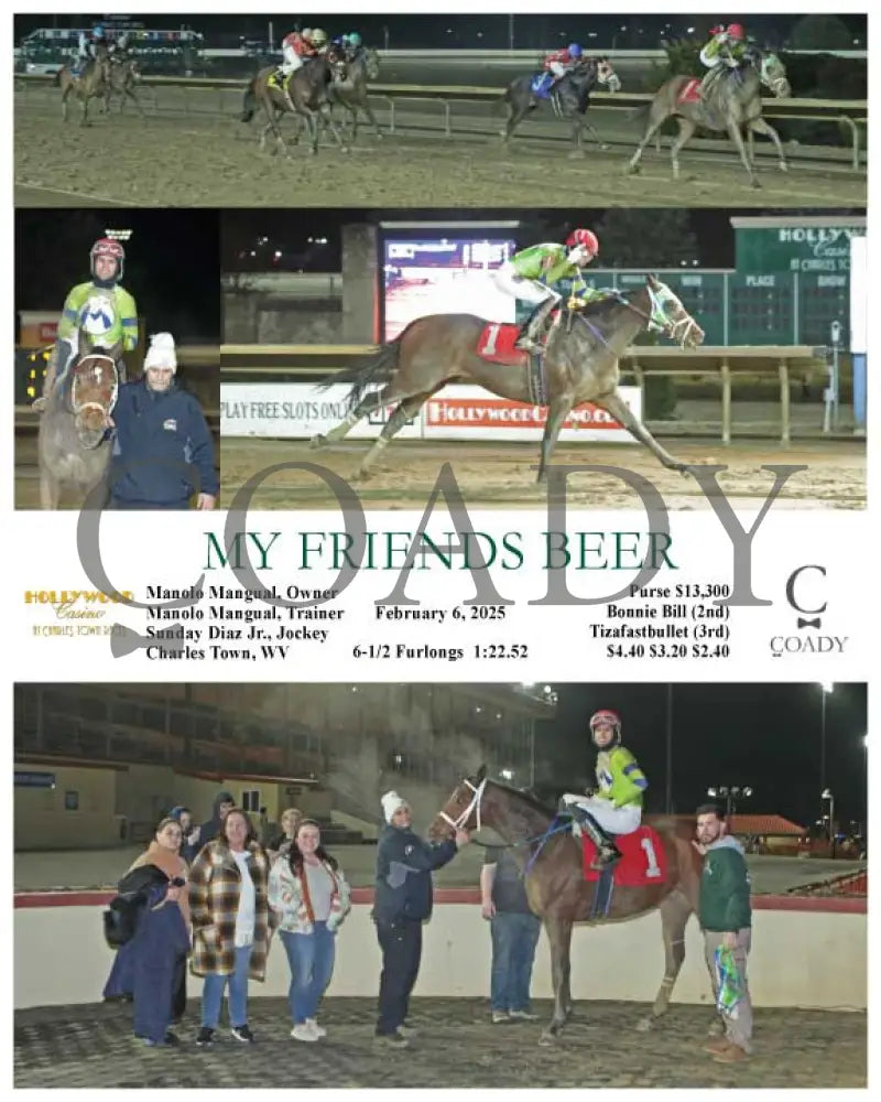 My Friends Beer - 02-06-25 R06 Ct Hollywood Casino At Charles Town Races