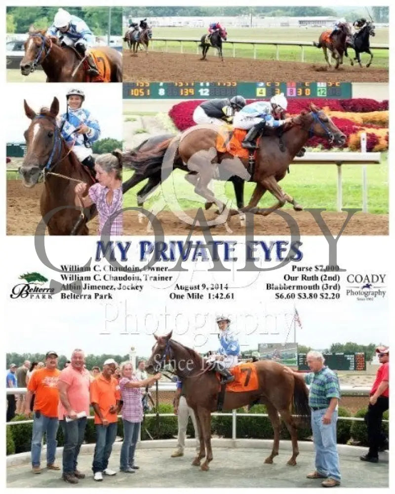 My Private Eyes - 080914 Race 02 Btp Belterra Park