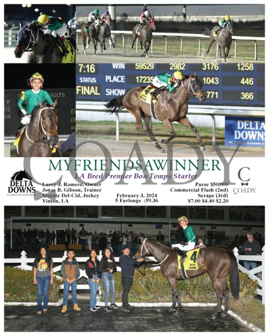 Myfriendsawinner - La Bred Premier Bon Temps Starter 02 - 03 - 24 R05 Ded Delta Downs