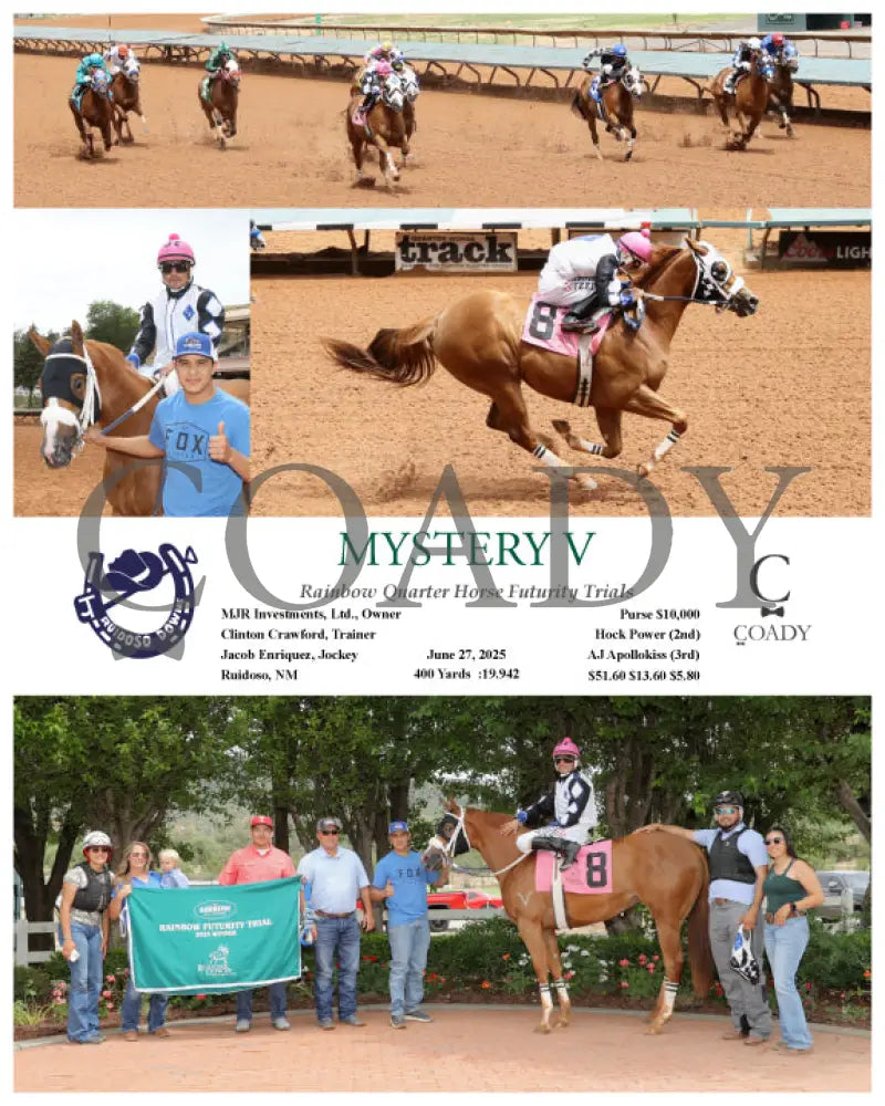 MYSTERY V - Rainbow Quarter Horse Futurity Trials - 06-27-25 - R10 - RUI Ruidoso Downs
