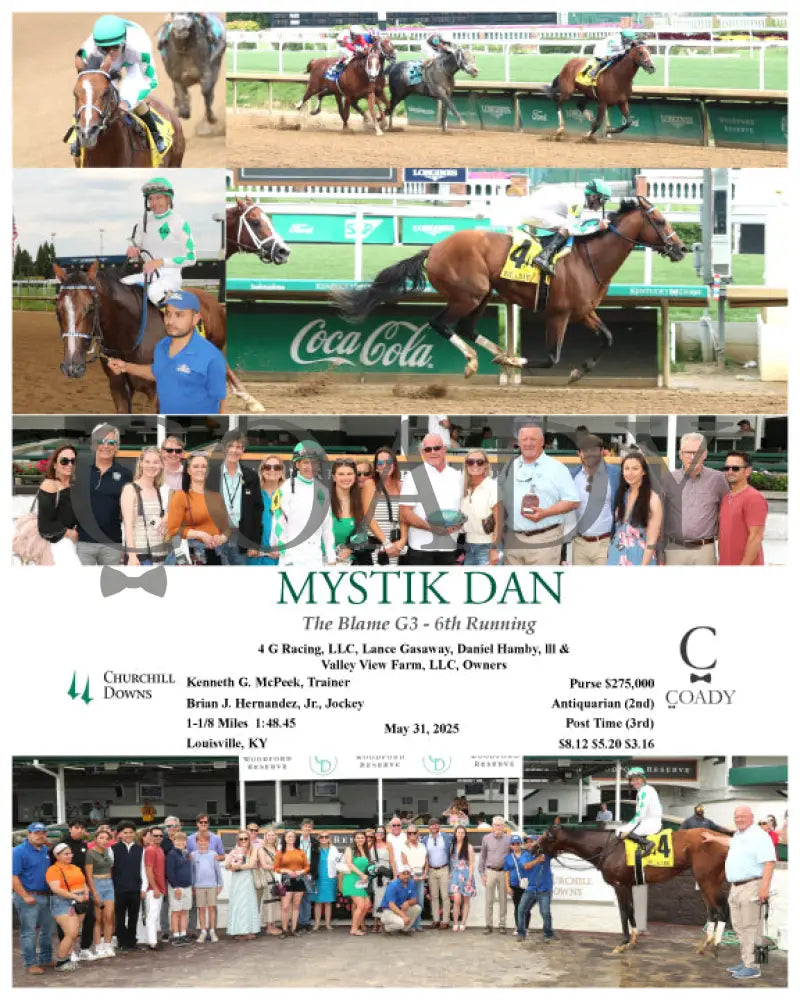 MYSTIK DAN - The Blame G3 - 6th Running - 05-31-25 - R10 - CD Churchill Downs