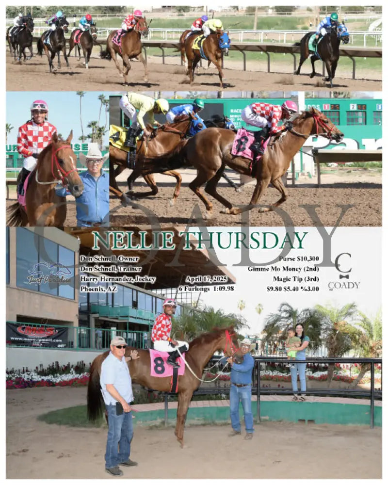 NELLIE THURSDAY - 04-17-25 - R08 - TUP Turf Paradise
