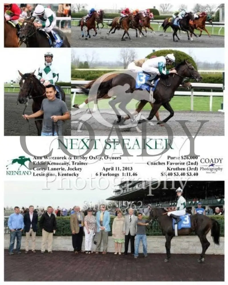 Next Speaker - 041113 Race 01 Kee Keeneland