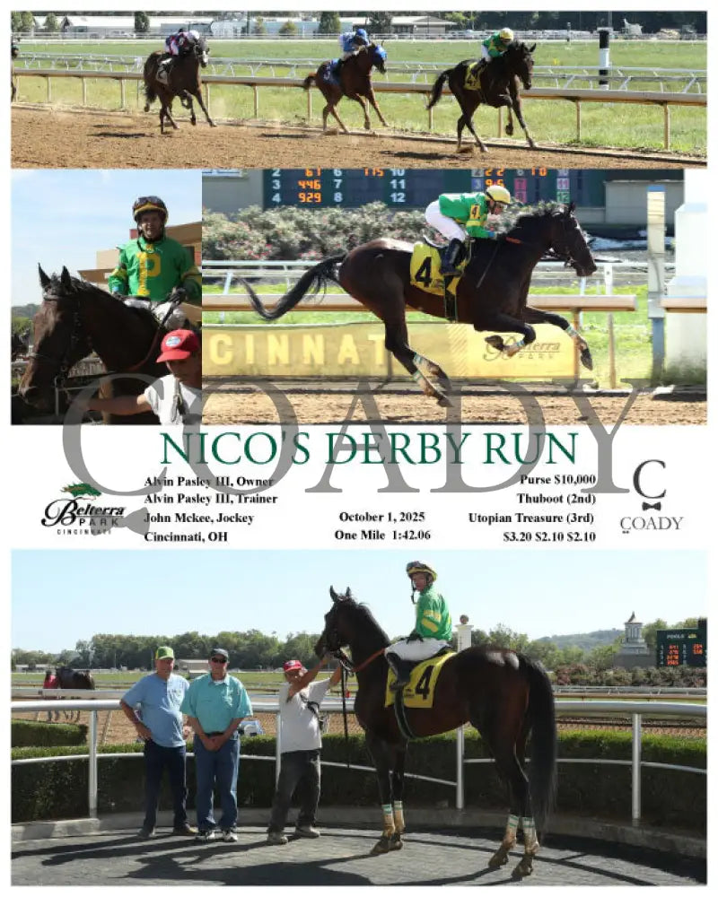 NICO’S DERBY RUN - 100125 - Race 04 - BTP Presque Isle Downs