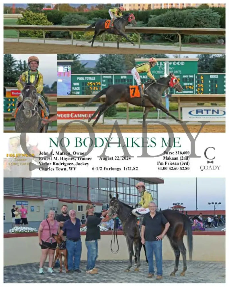 No Body Likes Me - 08-22-24 R02 Ct Hollywood Casino At Charles Town Races