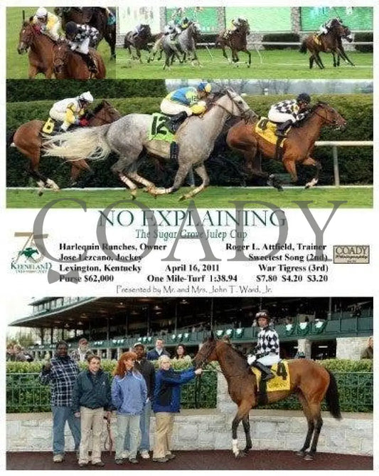 No Explaining - The Sugar Grove Julep Cup 041611 Keeneland